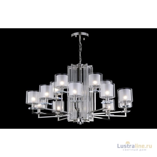Подвесная люстра Crystal Lux Nicolas NICOLAS SP-PL10+5 NICKEL/WHITE Подвесная люстра Crystal Lux Nicolas NICOLAS SP-PL10+5 NICKEL/WHITE