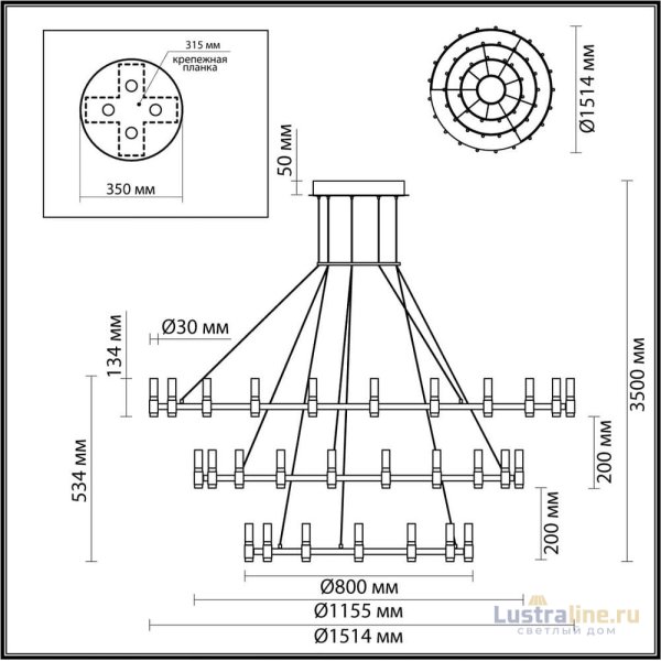 Подвесная люстра Odeon Light Candel 5009/204L