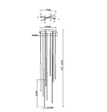Подвесная люстра Maytoni Light stick MOD236PL-L54BS3K