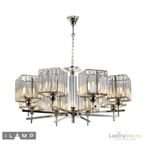 Подвесная люстра iLamp Staten Island P9514-8 Nickel