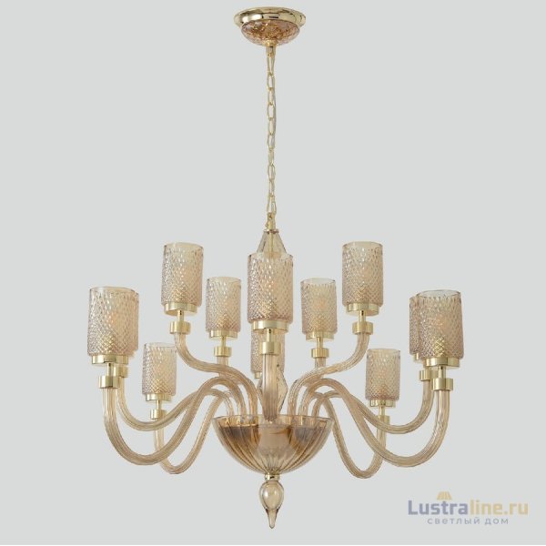 Подвесная люстра Crystal Lux SILVESTRO SP12 AMBER