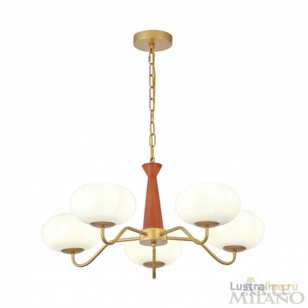 Подвесная люстра Arte Milano Napoli 310166/D680/5 BS/WD Подвесная люстра Arte Milano Napoli 310166/D680/5 BS/WD