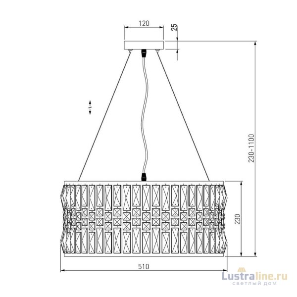 Подвесная люстра Eurosvet Lory 10125/5 золото/прозрачный хрусталь Strotskis Smart (10116/5)