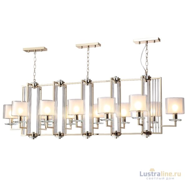 Подвесная люстра Crystal Lux NICOLAS SP12 L1600 GOLD/WHITE