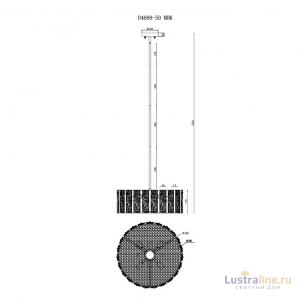 Подвесная люстра iLamp Panorama D4688-50 MBK