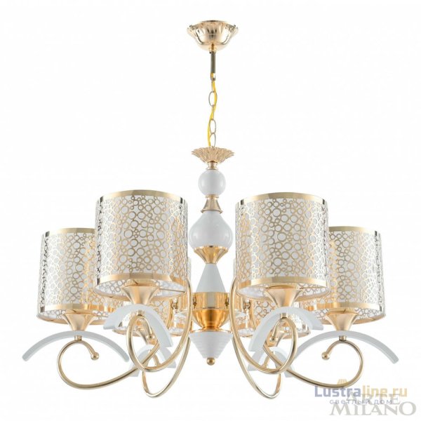 Подвесная люстра Arte Milano Florentia-9787 309787/6 Wh/Gd Подвесная люстра Arte Milano Florentia-9787 309787/6 Wh/Gd