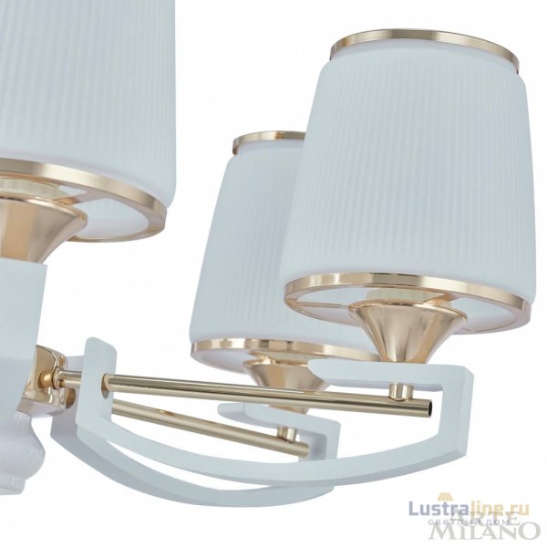 Подвесная люстра Arte Milano Florentia-2457 302457/8 Wh/Gd Подвесная люстра Arte Milano Florentia-2457 302457/8 Wh/Gd