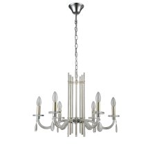 Подвесная люстра Crystal Lux AURELIO SP6 GOLD+CHROME/TRANSPARENT