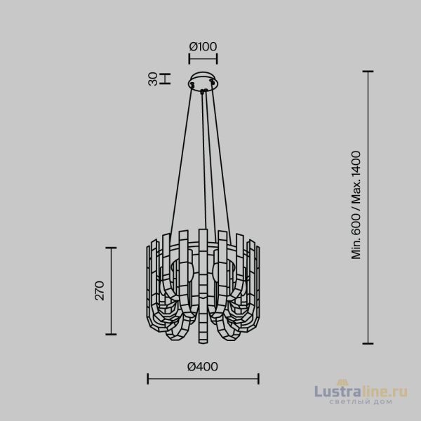 Подвесная люстра Modelux ML.6621.9 BS Подвесная люстра Modelux ML.6621.9 BS