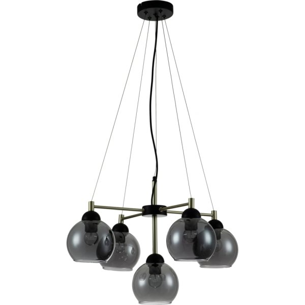 Подвесная люстра Indigo Grappoli 11029/5P Black V000215