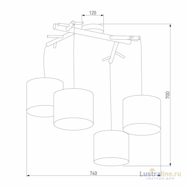 Подвесная люстра TK Lighting 6554 Albero White