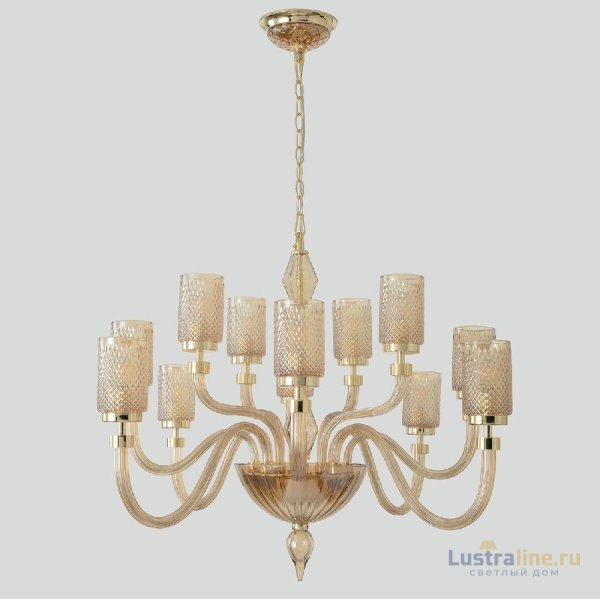 Подвесная люстра Crystal Lux SILVESTRO SP12 AMBER