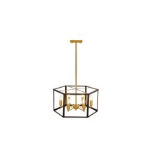 Подвесная люстра Lumina Deco Lorton LDP 1142-6 BK+MD