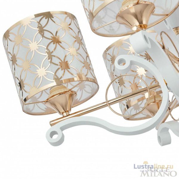 Подвесная люстра Arte Milano Florentia-3097 303097/8 Wh/Gd Подвесная люстра Arte Milano Florentia-3097 303097/8 Wh/Gd