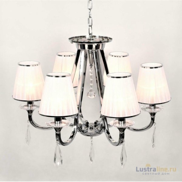 Подвесная люстра Lumina Deco Milesia LDP 8926-6 WT+CHR