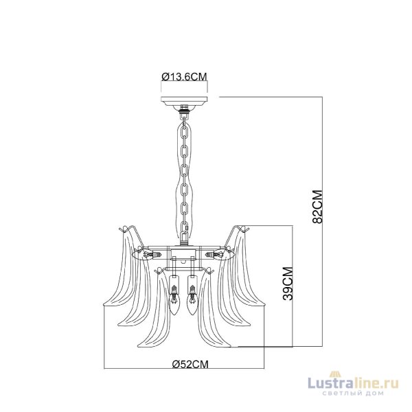 Подвесная люстра Arte Lamp Maya A4072LM-6GO Подвесная люстра Arte Lamp Maya A4072LM-6GO