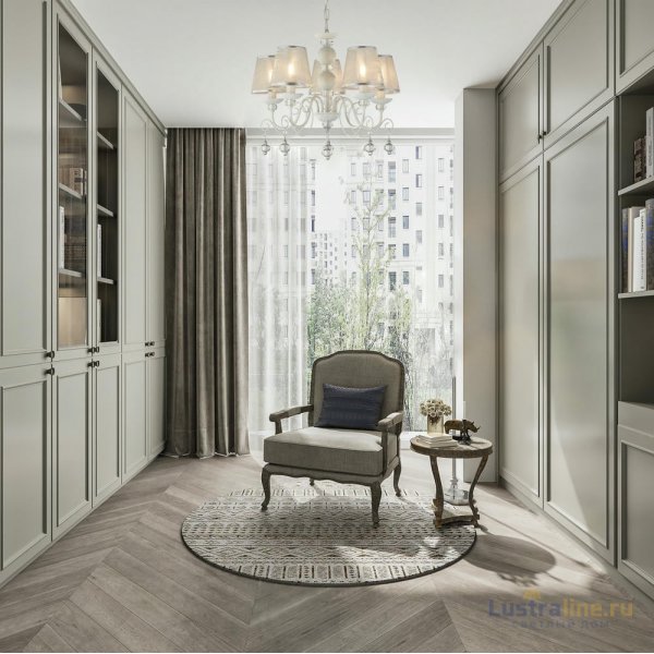 Подвесная люстра Arte Milano 347620/5 WT+SL Подвесная люстра Arte Milano 347620/5 WT+SL