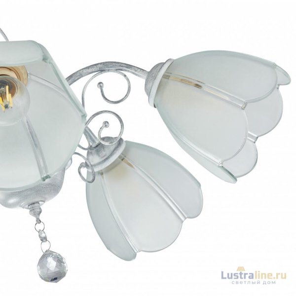 Подвесная люстра Arte Milano Amalfi 332656/5 WT+SL Подвесная люстра Arte Milano Amalfi 332656/5 WT+SL