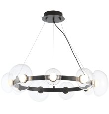Подвесная люстра Crystal Lux BOSQUE SP9 BLACK/TRANSPARENT