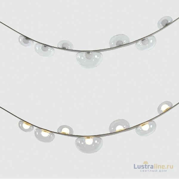 Подвесная люстра Crystal Lux BOSQUE SP7 L3000 GREY/TRANSPARENT Подвесная люстра Crystal Lux BOSQUE SP7 L3000 GREY/TRANSPARENT