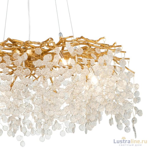 Подвесная люстра Delight Collection Shiro-noda FTB006R-100 brass/clear