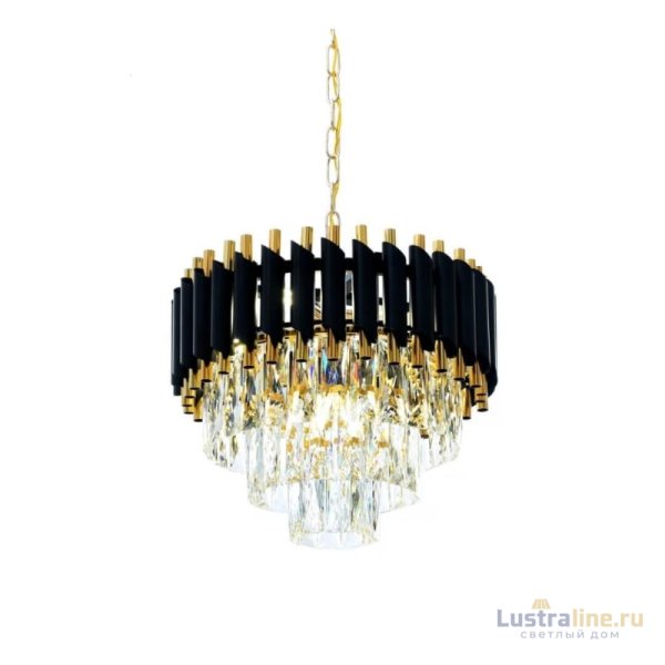 Подвесная люстра Lumina Deco Funneli LDP 6003-400 BK+F.GD
