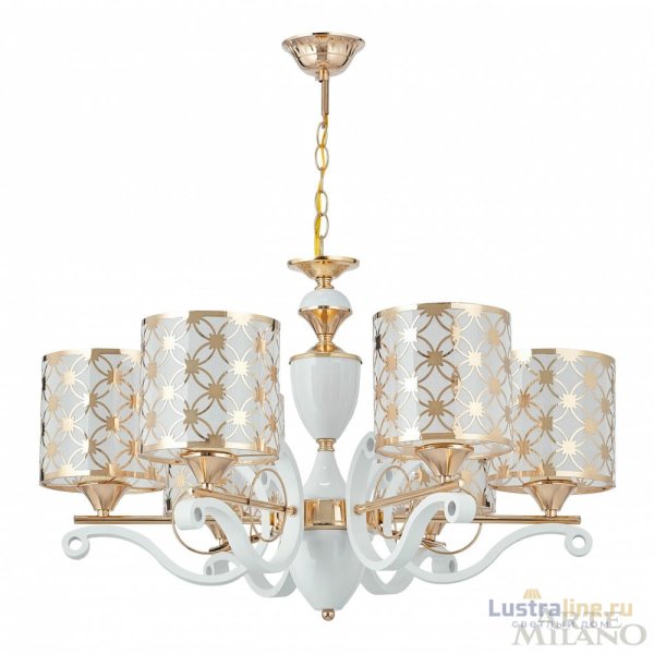 Подвесная люстра Arte Milano Florentia-3097 303097/6 Wh/Gd Подвесная люстра Arte Milano Florentia-3097 303097/6 Wh/Gd