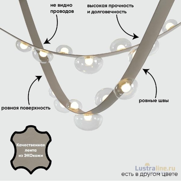 Подвесная люстра Crystal Lux BOSQUE SP7 L3000 GREY/TRANSPARENT Подвесная люстра Crystal Lux BOSQUE SP7 L3000 GREY/TRANSPARENT