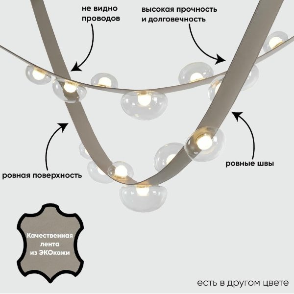 Подвесная люстра Crystal Lux BOSQUE SP7 L3000 GREY/TRANSPARENT