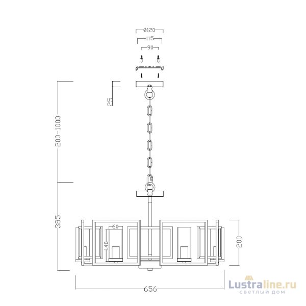 Подвесная люстра Maytoni Bowi H009PL-06G
