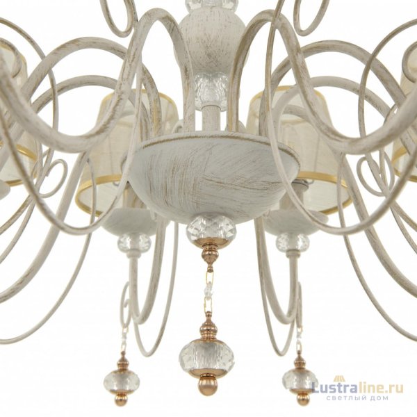 Подвесная люстра Arte Milano 347620/10 WT+G Подвесная люстра Arte Milano 347620/10 WT+G