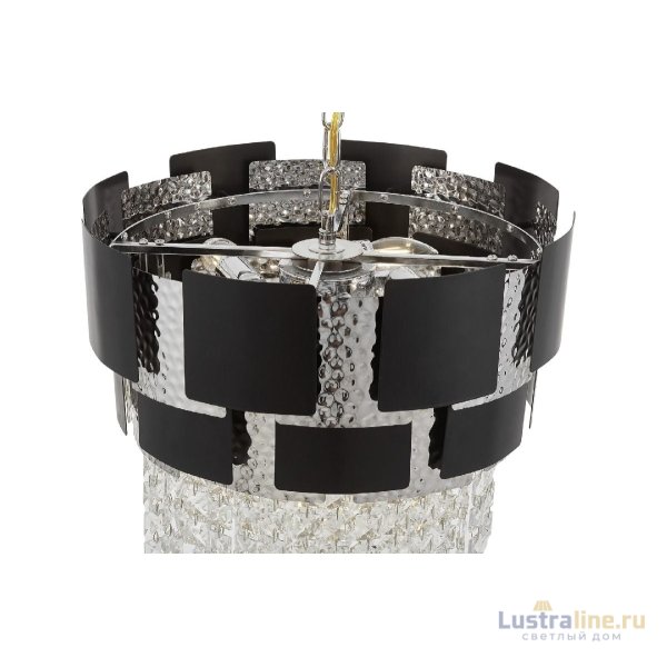 Подвесная люстра Lumina Deco Kruvia LDP 7045-400 BK+CHR