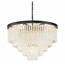 Подвесная люстра Delight Collection 1920s Odeon KR0387P-10A black/frost