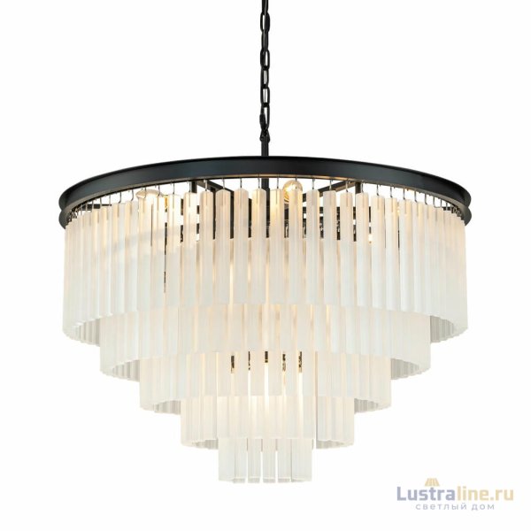 Подвесная люстра Delight Collection 1920s Odeon KR0387P-10A black/frost