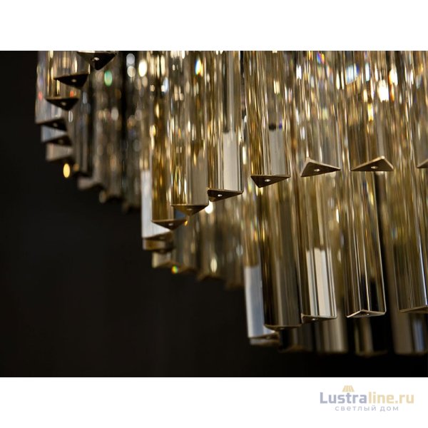 Подвесная люстра Delight Collection 1920s Odeon KR0387P-10A chrome/amber