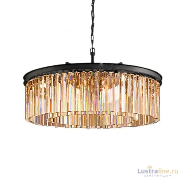 Подвесная люстра DeLight Collection 1920s Odeon 9513P/600R black/amber