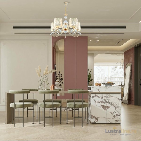 Подвесная люстра Arte Milano Florentia-9787 309787/5 Wh/Gd Подвесная люстра Arte Milano Florentia-9787 309787/5 Wh/Gd