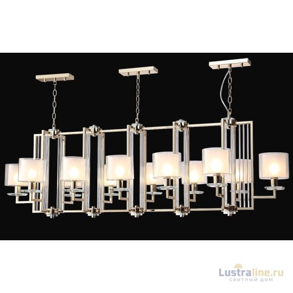 Подвесная люстра Crystal Lux NICOLAS SP12 L1600 GOLD/WHITE