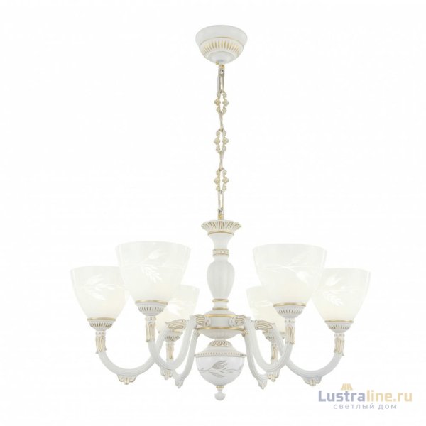 Подвесная люстра Arte Milano 341837/6 WT+G Подвесная люстра Arte Milano 341837/6 WT+G