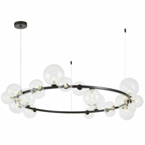 Подвесная люстра Lumina Deco LDP 7033-24 BK+CL