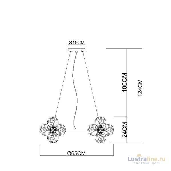Подвесная люстра Arte Lamp Etereo A5261LM-15GO Подвесная люстра Arte Lamp Etereo A5261LM-15GO