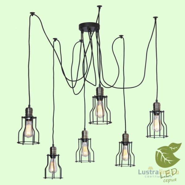 Подвесная люстра Lussole Loft Shirley GRLSP-9310 Подвесная люстра Lussole Loft Shirley GRLSP-9310