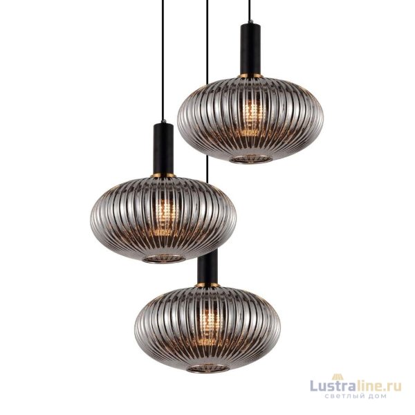 Подвесная люстра Lumina Deco Floril LDP 1216-3 GY+BK