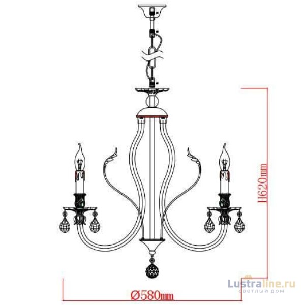 Подвесная люстра Rivoli Melanie 1020-206 Б0047907