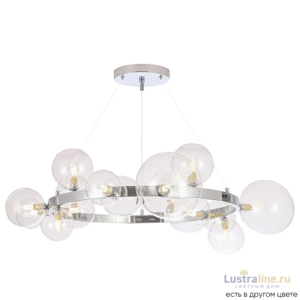 Подвесная люстра Crystal Lux AGATA SP15 V2 CHROME/TRANSPARENTE