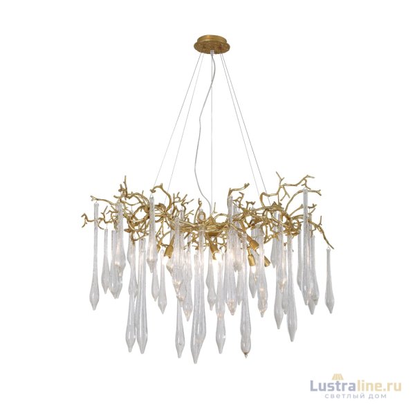 Подвесная люстра Crystal Lux Reina REINA SP8 D1000 GOLD PEARL