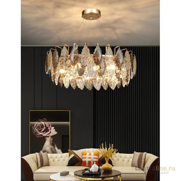 Подвесная люстра Delight Collection D8011P/R-1000 gold/smoky