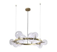 Подвесная люстра Crystal Lux Agata SP15 V2 Gold/Transparente