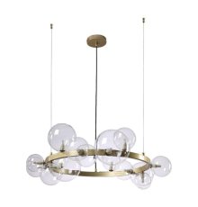 Подвесная люстра Crystal Lux Agata SP15 V2 Gold/Transparente