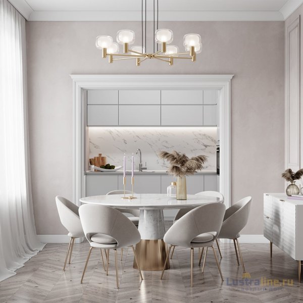 Подвесная люстра Maytoni Vision MOD411PL-08G Подвесная люстра Maytoni Vision MOD411PL-08G